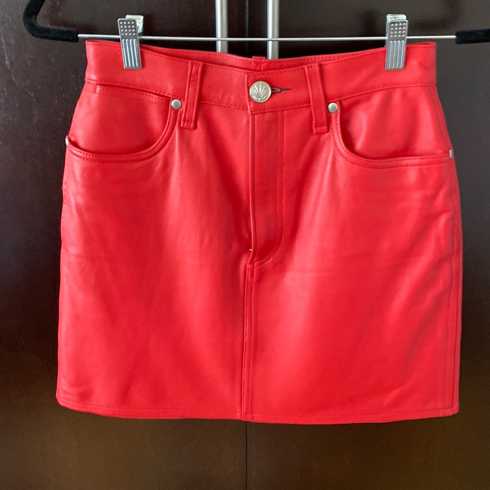 Rag & bone leather skirt